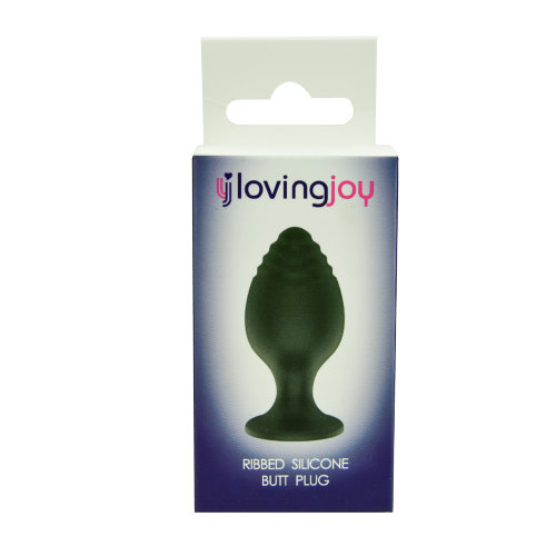 n11554-loving-joy-ribbed-tip-small-silicone-butt-plug-pkg