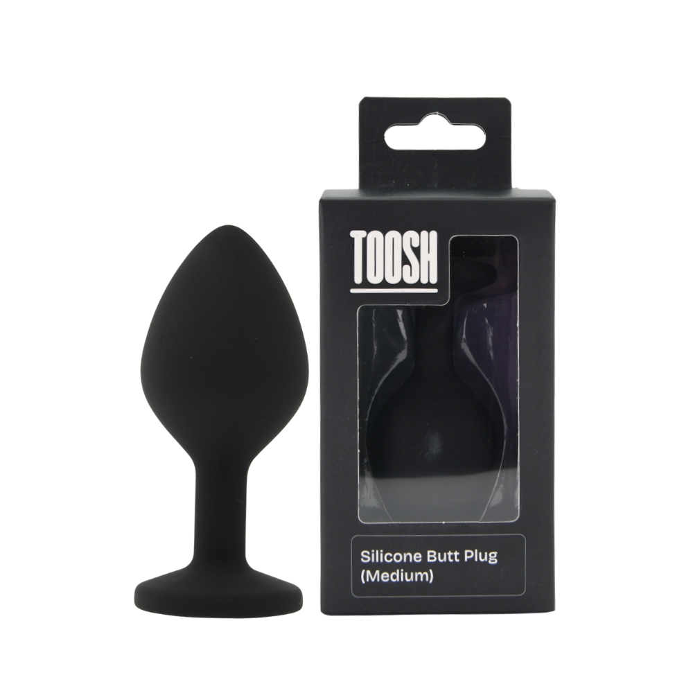 n12812-toosh-black-silicone-butt-plug-medium-pkg-duo